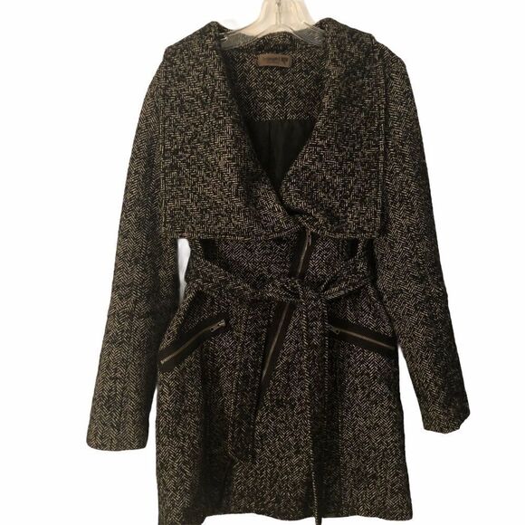 NUMPH COAT Shawl Herringbone/Tweed - Picture 1 of 10
